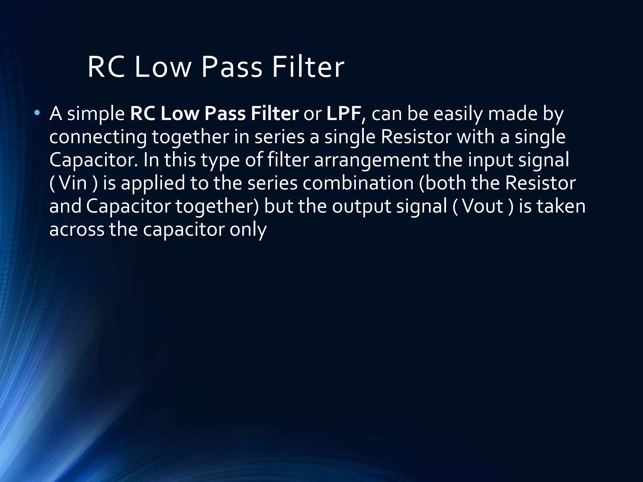 Low pass filters | PPTX