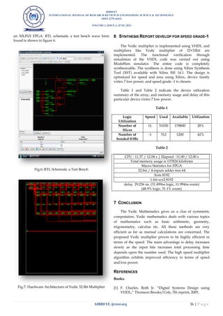 Low Power 32×32 bit Multiplier Architecture based on Vedic Mathematics ...