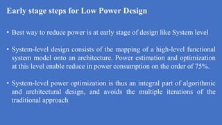 Low power in vlsi with upf basics part 1 | PPTX
