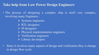 Low power in vlsi with upf basics part 1 | PPTX