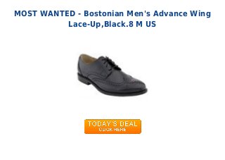 MOST WANTED - Bostonian Men's Advance Wing
Lace-Up,Black.8 M US
 