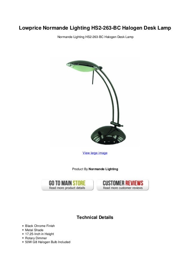 Lowprice Normande Lighting Hs2 263 Bc Halogen Desk Lamp