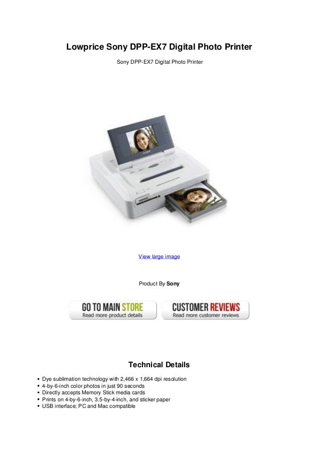 Sony dpp-ex5 driver for mac