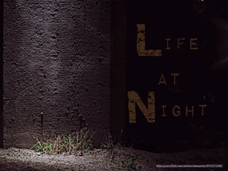 Life
AT
Night
Text
http://www.(lickr.com/photos/mjonasson/8933575288/

 