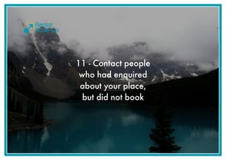 15 things to do today to get more low season vacation rental bookings