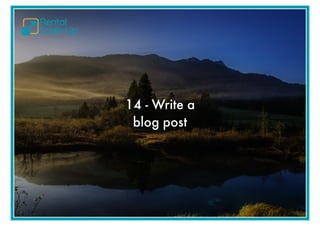 15 things to do today to get more low season vacation rental bookings