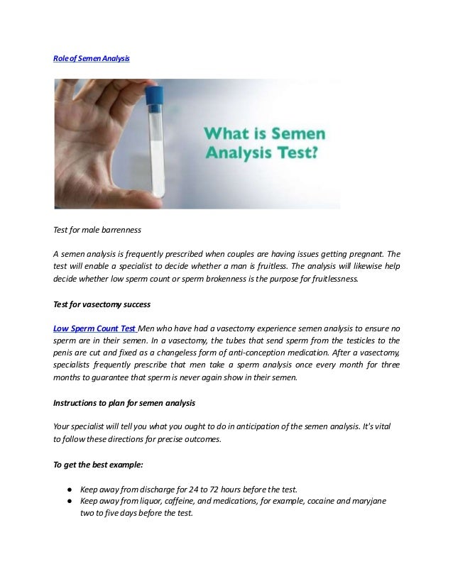 Low Sperm Count Test | Normal Sperm Count for Pregnancy ...