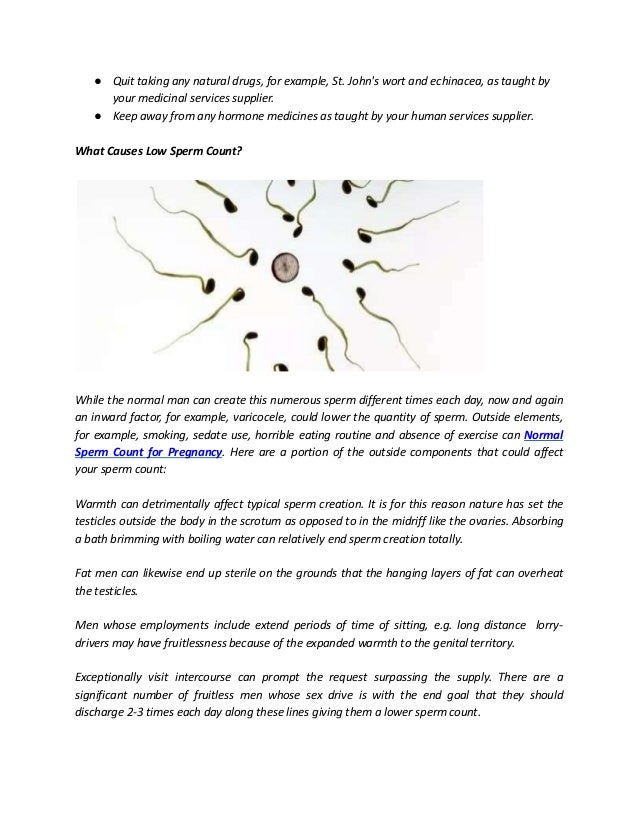 Low Sperm Count Test Normal Sperm Count for Pregnancy Elawoman