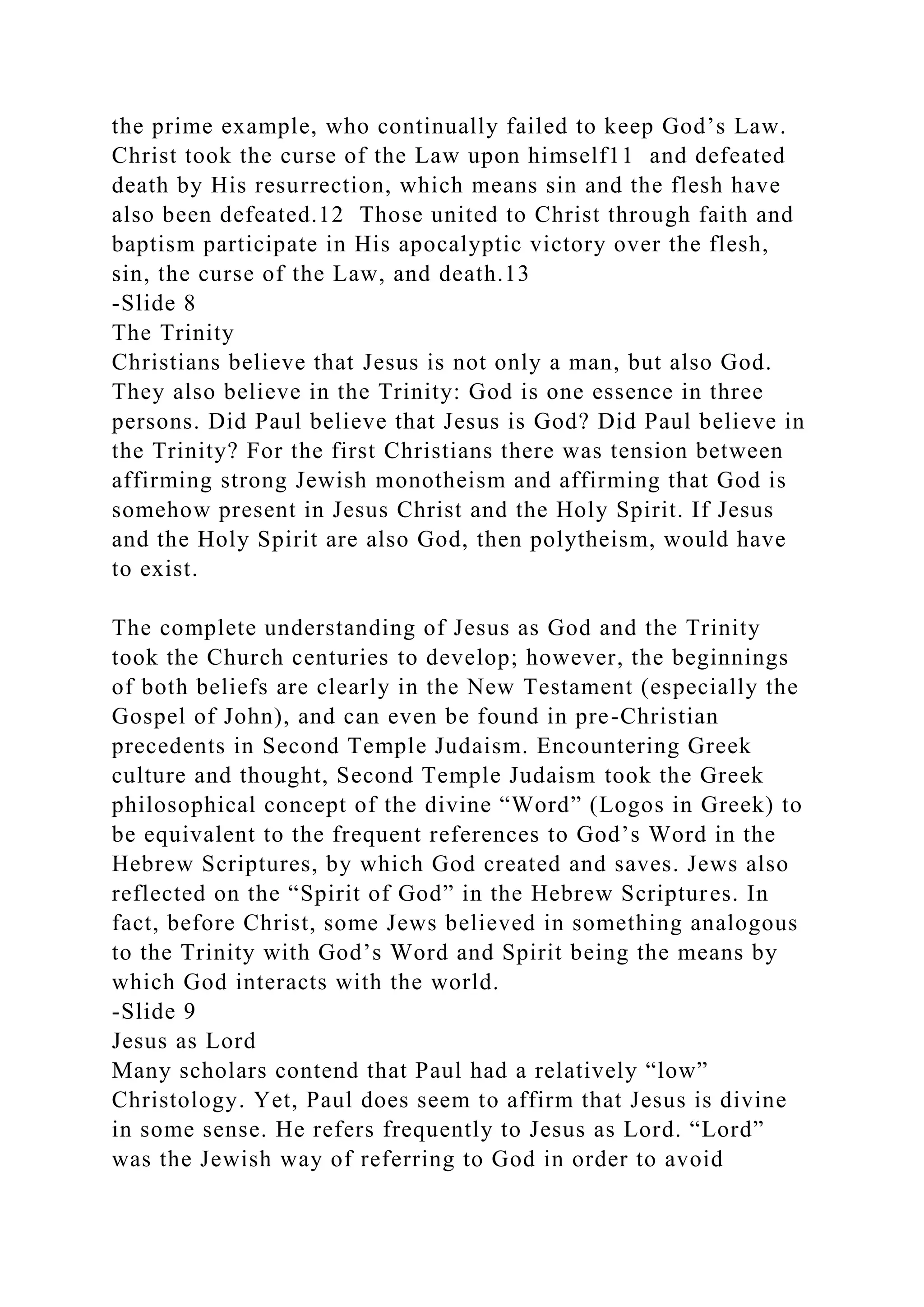 Christ Reference Low Versus High ChristologyJesus Christ is the center of the Chr.docx
