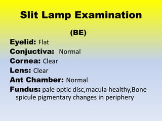 Low vision case Study Of Retintis Pigmentosa | PPTX