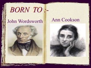BORN TO :-
John Wordsworth Ann Cookson
 