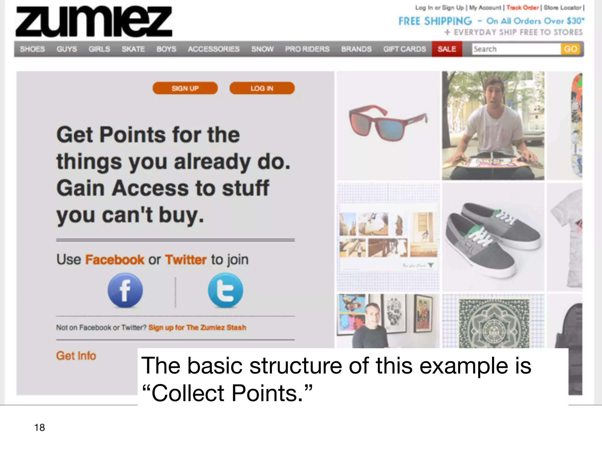 The basic structure of this example is
“Collect Points.”
18

 