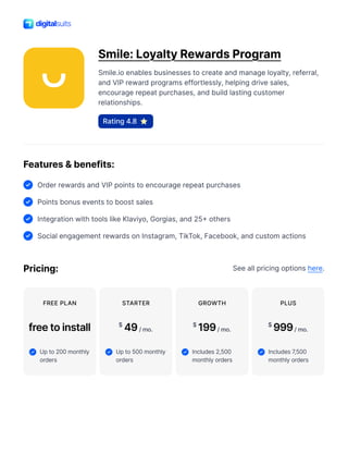 Top 5 Loyalty apps for Shopify store owners | PDF