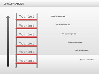 LOYALTY LADDER
Your text
Your text
Your text
Your text
Your text
Your text
This is an example text.
This is an example text.
This is an example text.
This is an example text.
This is an example text.
This is an example text.
 
