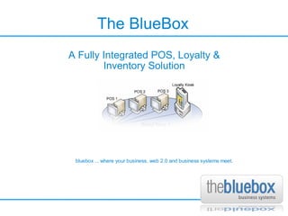 The BlueBox The BlueBox A Fully Integrated POS, Loyalty & Inventory Solution 
