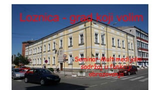 Seminar-Multimedijalni
sadržaj u funkciji
obrazovanja
Loznica - grad koji volim
Loznica,
15.2.2019.
 