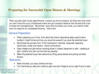 Preparing for Successful Open Houses & Showings 