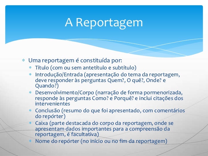 Qual é O Título Da Reportagem E Quem A Produziu