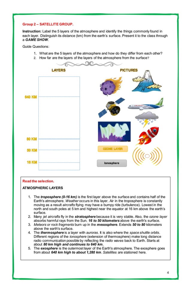 Detailed lesson plan earth s atmosphere