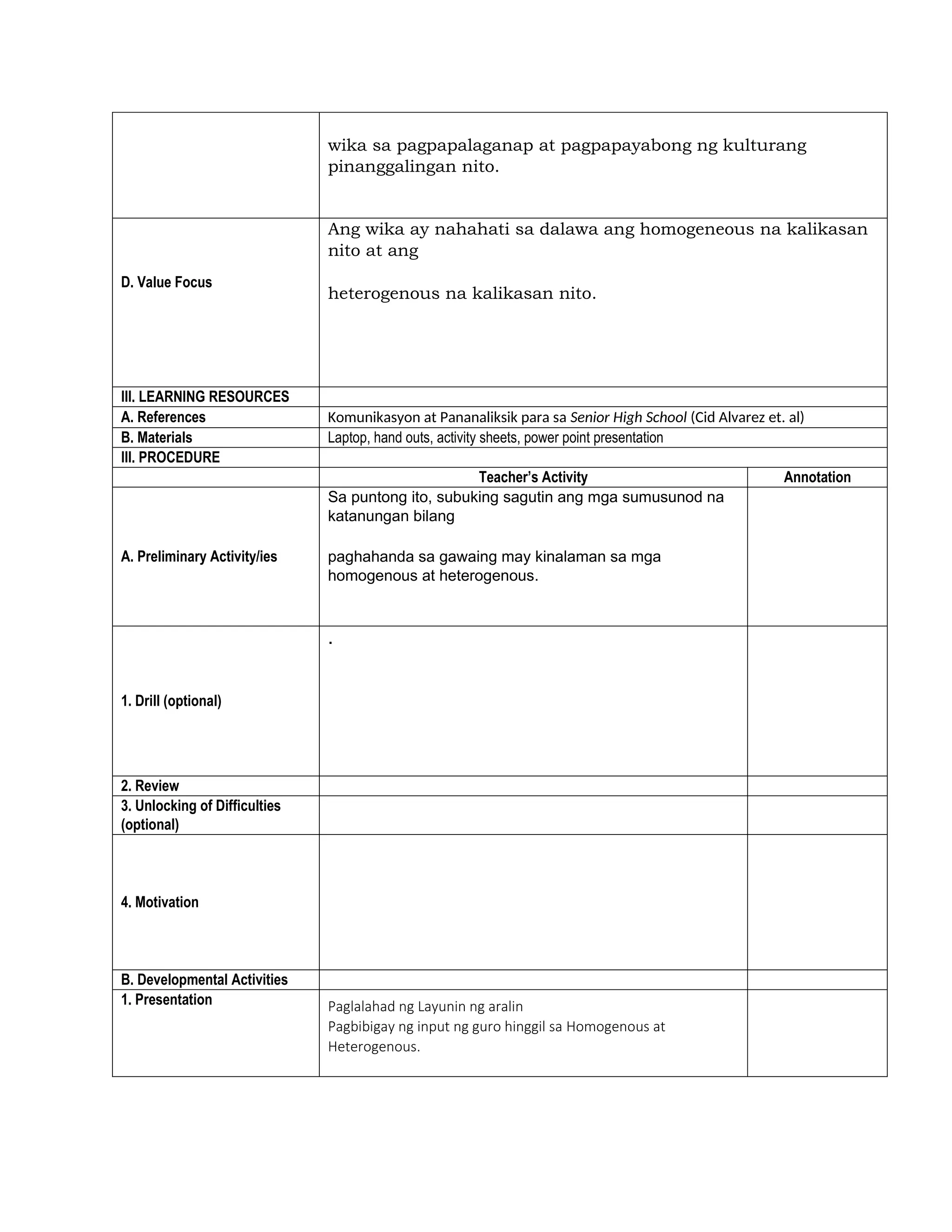 Komunikasyon Activity Sheets for Kids
