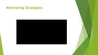 Motivating Strategies:
 