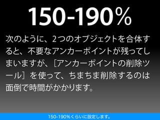 150-190％くらいに設定します。
 