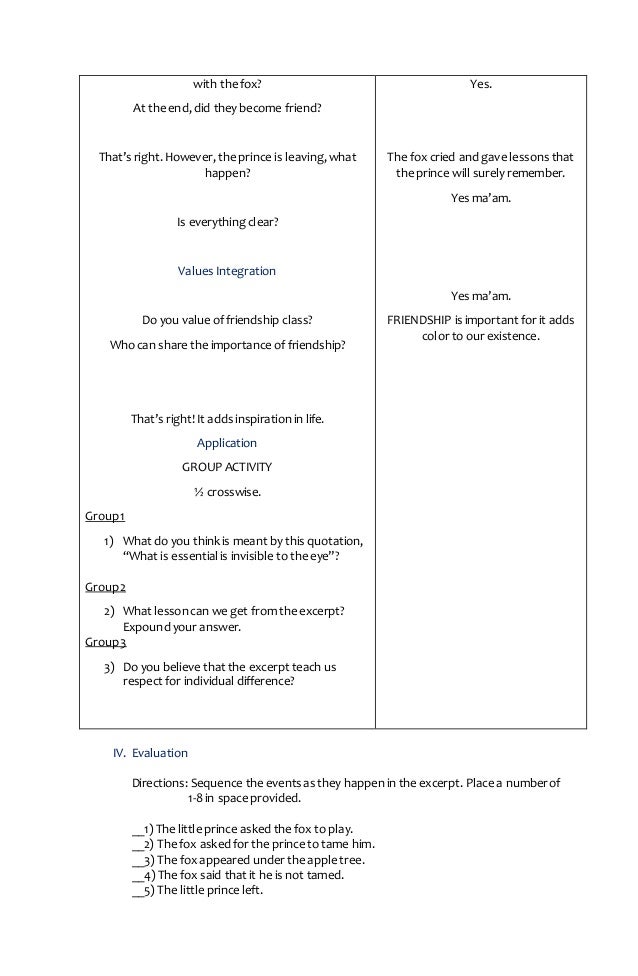 Lesson Plan In English Michellcorpuz - 