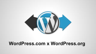WordPress.com x WordPress.org
 