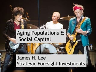 Aging Populations &
Social Capital
James H. Lee
Strategic Foresight Investments
 
