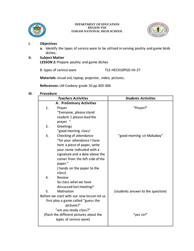 Lp about the types of service ware PDF