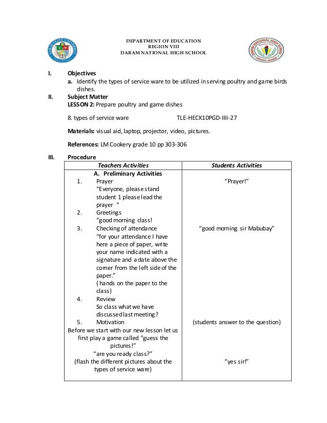 Lp about the types of service ware