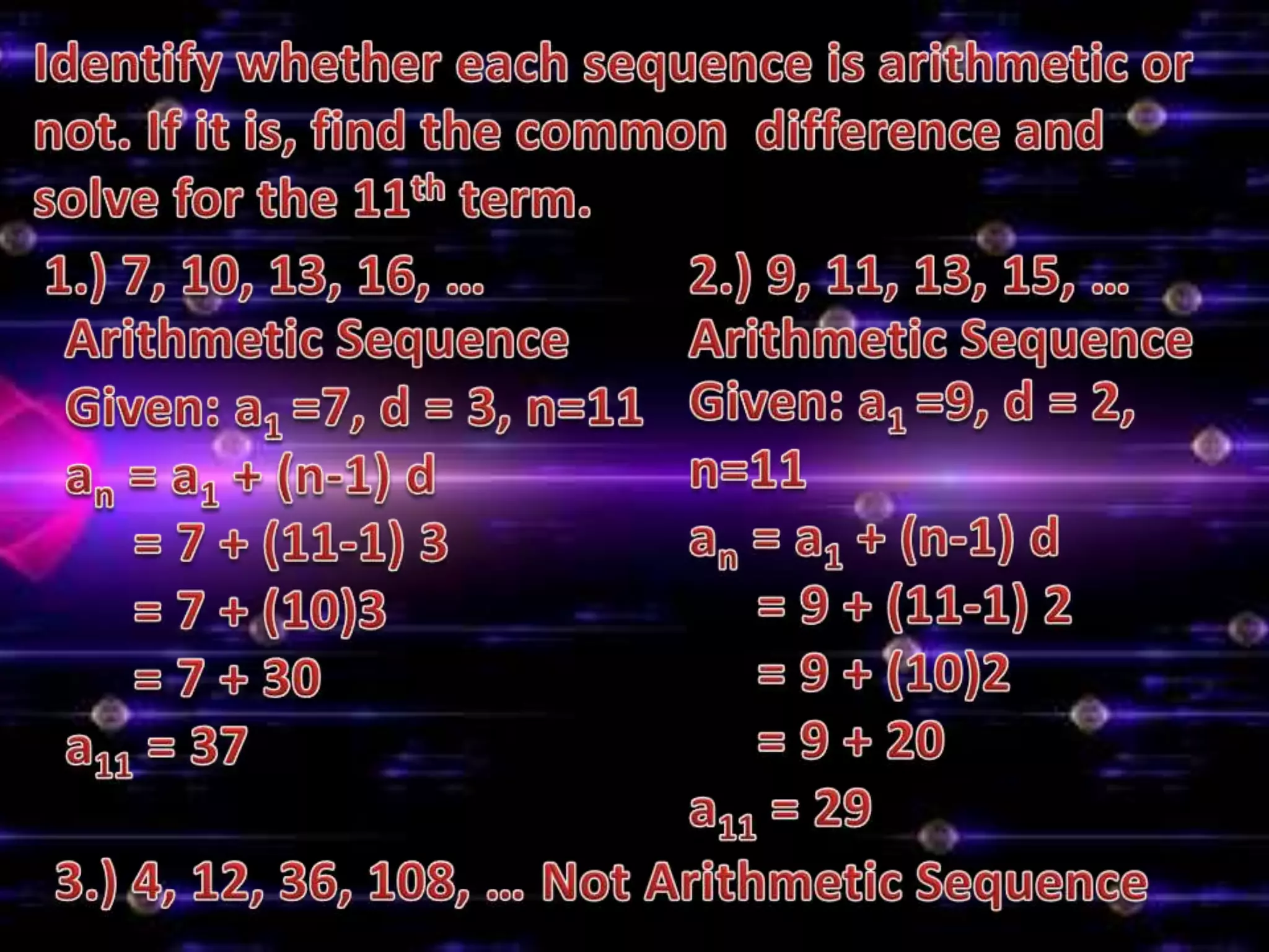 Arithmetic Sequence | PPTX