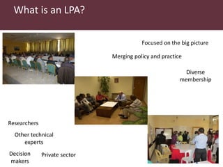 What are LPAs? What are CoPs? What matters to make them work?