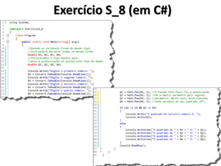 Exercício S_8 (em C#)  