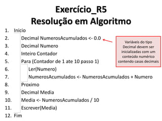 Exercício_R4 Resolução em C#  
