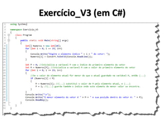Exercício_V3 (em C#)  