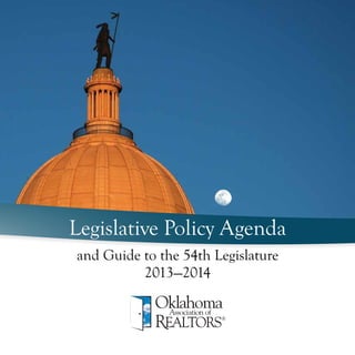 Legislative Policy Agenda
and Guide to the 54th Legislature
          2013—2014
 
