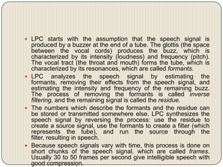 Linear Predictive Coding | PPTX | Digital Audio | Computer Software and ...