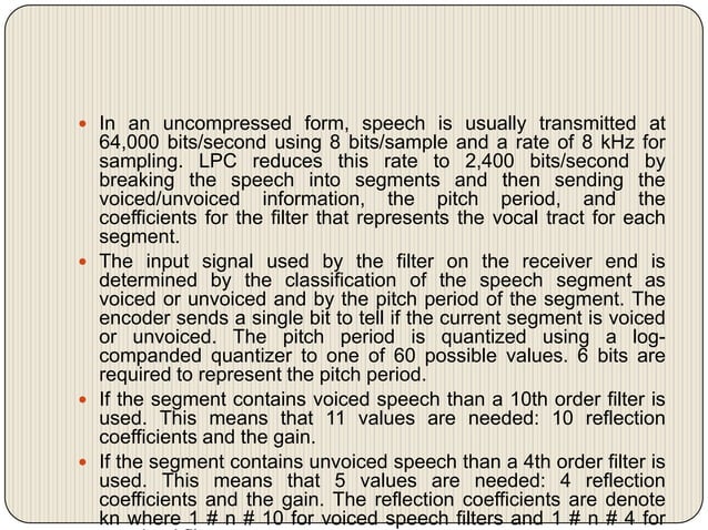 Linear Predictive Coding