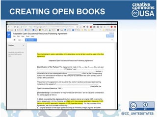 CREATING OPEN BOOKS
 