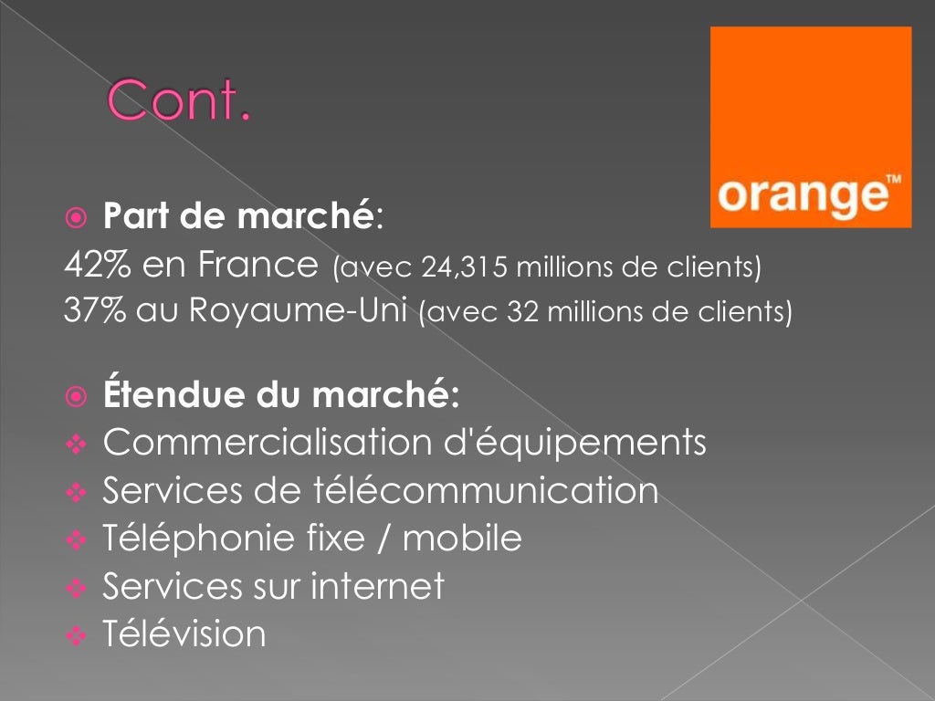 L'entreprise Orange