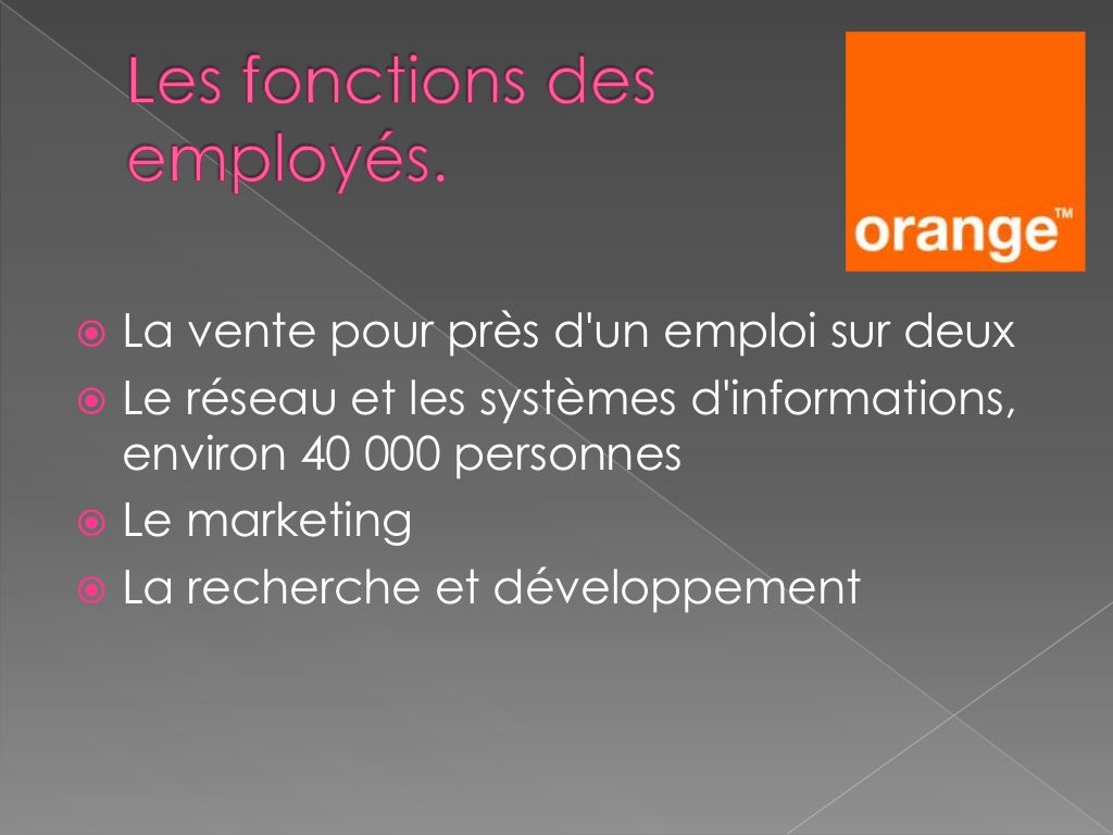 L'entreprise Orange