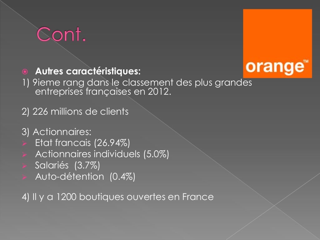 L'entreprise Orange