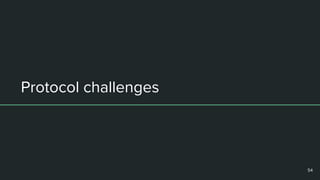 Protocol challenges
54
 