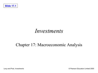 Investments Chapter 17: Macroeconomic Analysis 