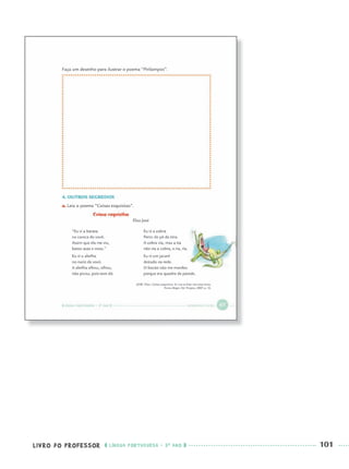 LIVRO DO PROFESSOR LÍNGUA PORTUGUESA · 3O
ANO 101
Port3ºAnoPROF.indd 101Port3ºAnoPROF.indd 101 9/16/10 11:00 AM9/16/10 11:00 AM
 