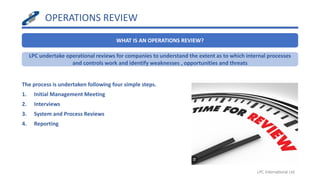 LPC Operations Review PowerPoint | Operations Review | PDF | Logistics ...