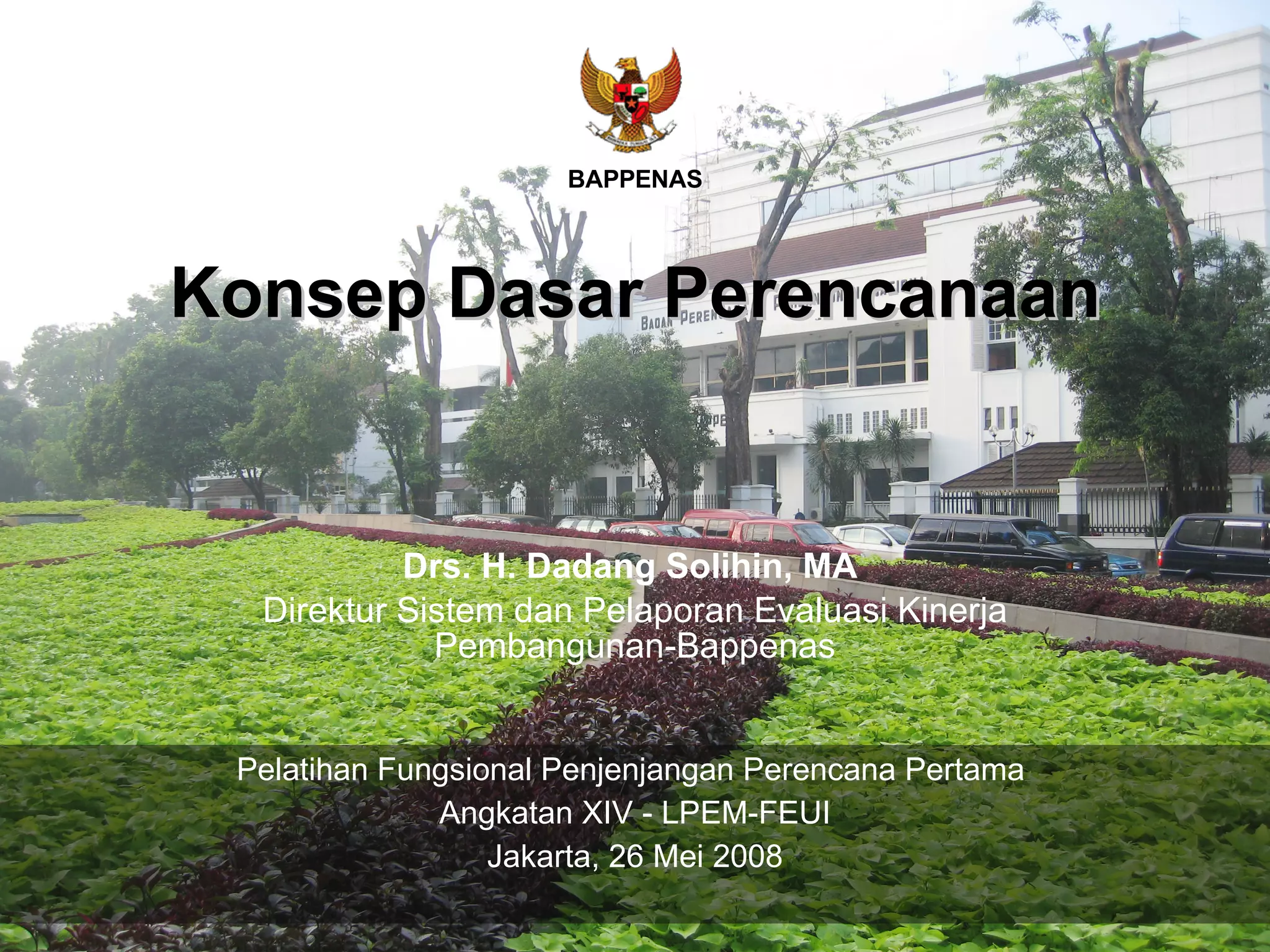 Konsep Dasar Perencanaan | PPT
