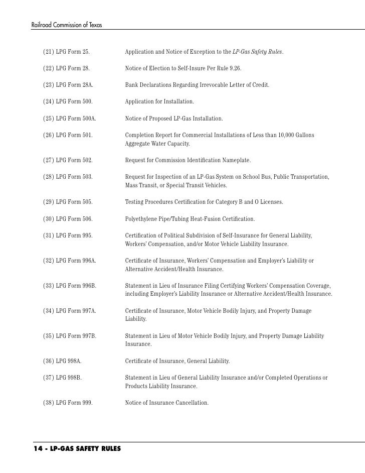Lpg gas safety rules
