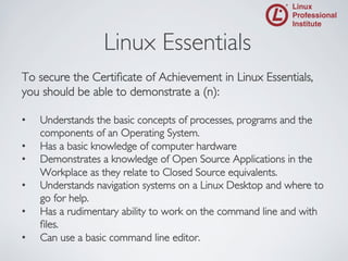 LPI Academy Presents Linux Essentials - A Deep Dive | PDF